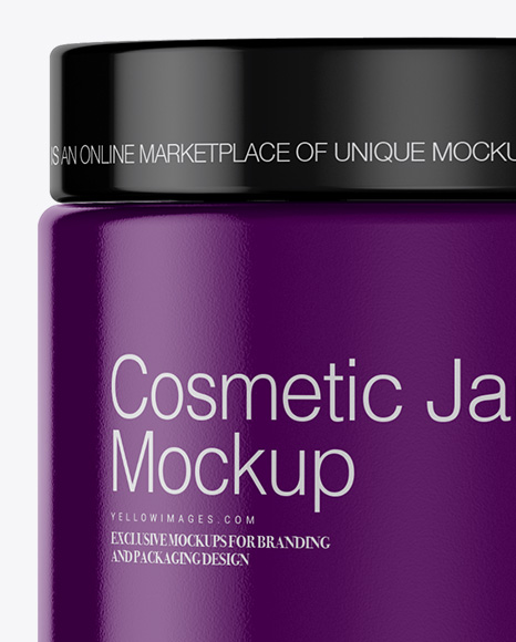 Glossy Cosmetic Jar Mockup