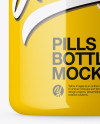 Glossy Pills Bottle Mockup