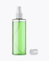 Opened Clear Spray Bottle with Green Liquid Mockup