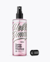 Opened Clear Spray Bottle with Pink Liquid Mockup