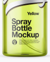 Opened Olive Spray Bottle Mockup