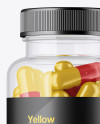 Clear Plastic Bottle With Pills Mockup