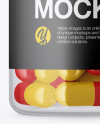 Clear Plastic Bottle With Pills Mockup