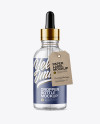 50ml Clear Glass Dropper Bottle W/ Kraft Label Mockup