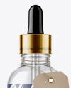 50ml Clear Glass Dropper Bottle W/ Kraft Label Mockup