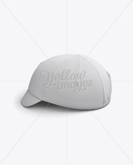 Cycling Cap Mockup - Left Side View