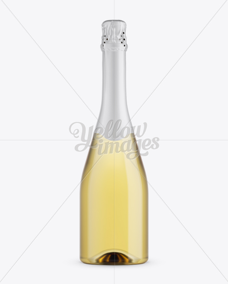 Champagne Bottle HQ Mockup - Front View