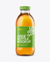 Apple Juice Glass Bottle Mockup Apple Juice Glass Bottle Mockup