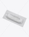 Rectangle Condom Sachet Mockup - Halfside View