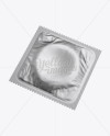 Square Matte Condom Sachet Mockup - Halfside View