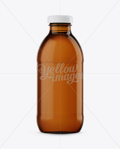 Amber Glass Bottle Mockup Amber Glass Bottle Mockup