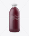 Frosted Bottle W/ Berry Tea Mockup