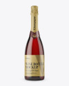 Dark Red Champagne Bottle HQ Mockup - Front View