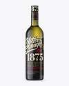 Antique Green Wine Bottle Mockup - Front View