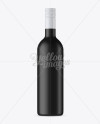 Black Matte Wine Bottle Mockup - Front View