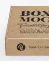 Kraft Box Mockup - Front View (High-Angle Shot)