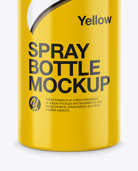 Glossy Spray Bottle Mockup