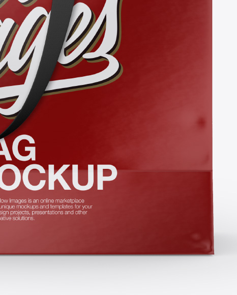 Glossy Bag Mockup - Front &amp; Top Views