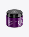 Glossy Cosmetic Jar Mockup (High-Angle Shot)