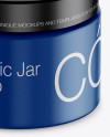 Matte Cosmetic Jar Mockup (High-Angle Shot)