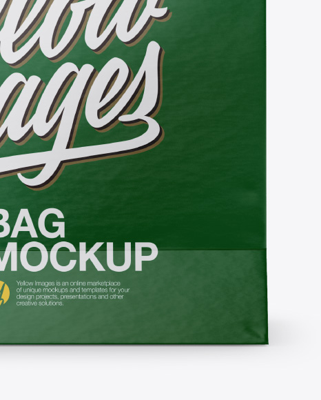 Matte Bag with Raised Up Handles Mockup - Front & Top Views - Free