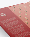 Opened Book W/ Metallic Cover Mockup - Half Side View