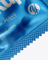 Metallic Square Condom Packaging Mockup - Half Side View