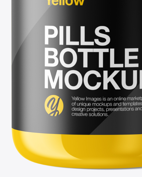 Glossy Pills Bottle Mockup