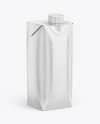 500ml Matte Carton Pack Mockup - Half Side View