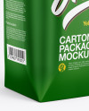 500ml Matte Carton Pack Mockup - Half Side View