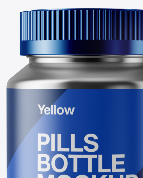 Metallic Pills Bottle Mockup