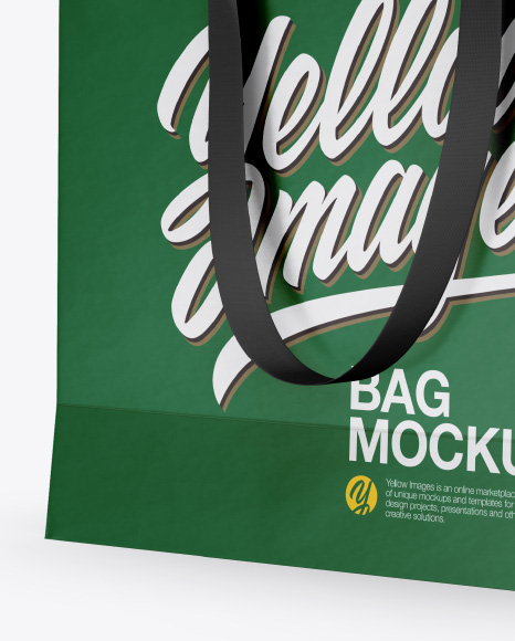 Matte Bag Mockup - Half Side View