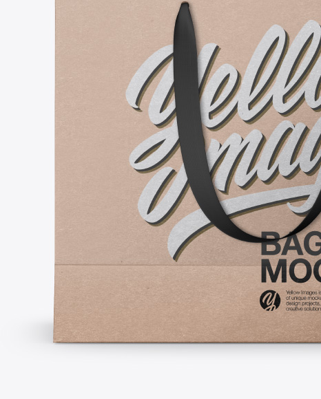 Kraft Bag Mockup - Front & Top Views