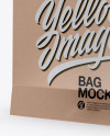 Kraft Bag with Raised Up Handles Mockup - Half Side View