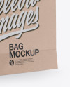 Kraft Bag with Raised Up Handles Mockup - Half Side View