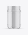 Plastic Jar in Shrink Sleeve Mockup - Front View