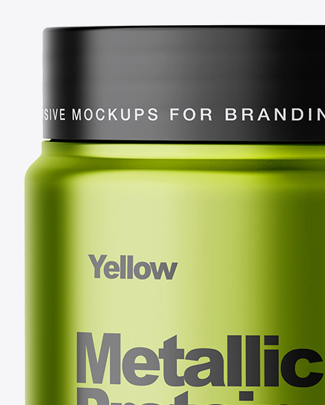 Metallic Protein Jar Mockup Metallic Protein Jar Mockup