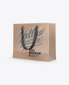 Kraft Bag Mockup - Half Side View