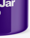 Glossy Protein Jar Mockup (High-Angle Shot)