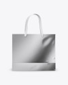 Metallic Bag with Raised Up Handles Mockup - Front & Top Views