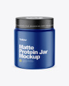 Matte Protein Jar Mockup (High-Angle Shot)