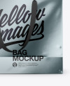 Metallic Bag Handles Mockup - Front &amp; Top Views