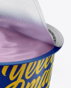 Half-Opened Yogurt Cup Mockup - Front View (High-Angle Shot)