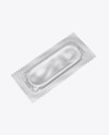 Glossy Condom Packaging Mockup - Half Side View