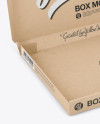 Opened Kraft Box Mockup - Half Side View (High-Angle Shot) Opened Kraft Box Mockup - Half Side View (High-Angle Shot)