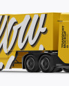 Electric Semi-Trailer Mockup - Right Half Side View