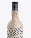 Wine Bottle in Kraft Paper Wrap W/ Label Mockup