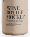 Wine Bottle in Kraft Paper Wrap W/ Label Mockup