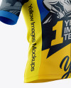 Men's Full-Zip Cycling Jersey Mockup - Half Side View