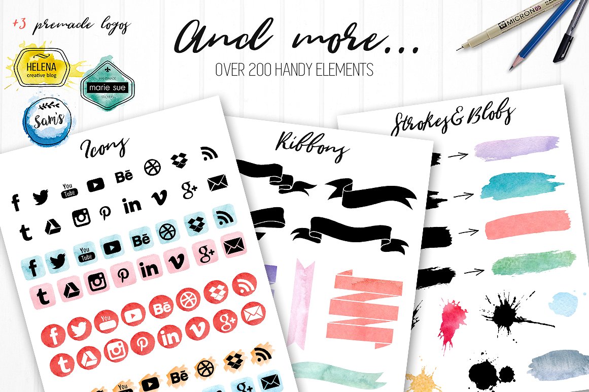 Watercolor Pack for Bloggers